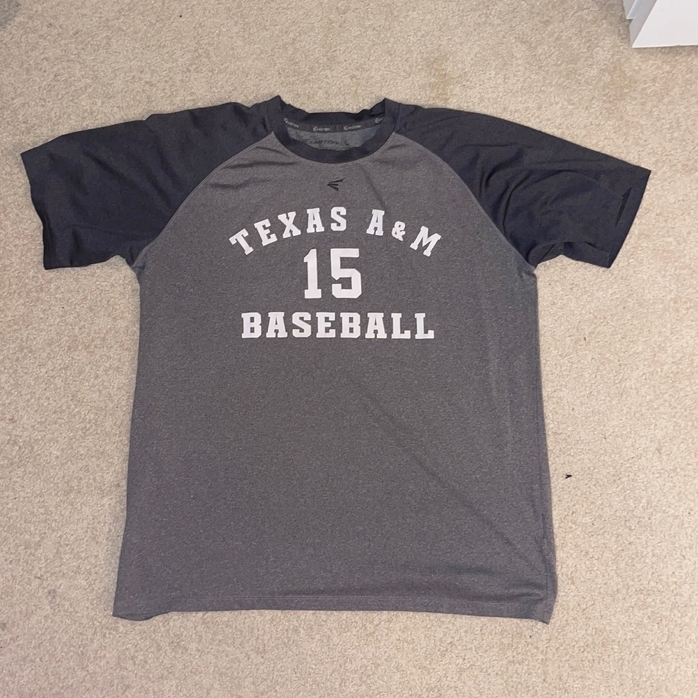 EASTON Texas A&M Baseball #15 T-Shirt, L, Lightly Worn